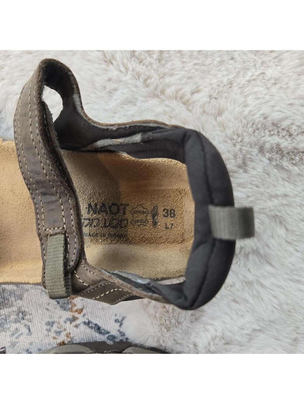 Naot Brown Strappy Sandal Shoe Women EU 38 - Picture 8 of 10